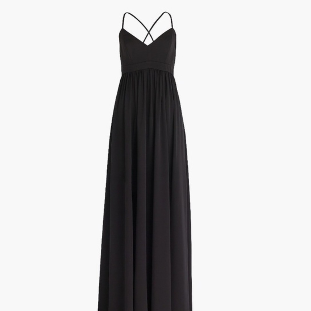 J. Crew long black strappy gown